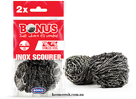 Шкребок металевий спіральний Bonus B088 Inox Scourer 2шт