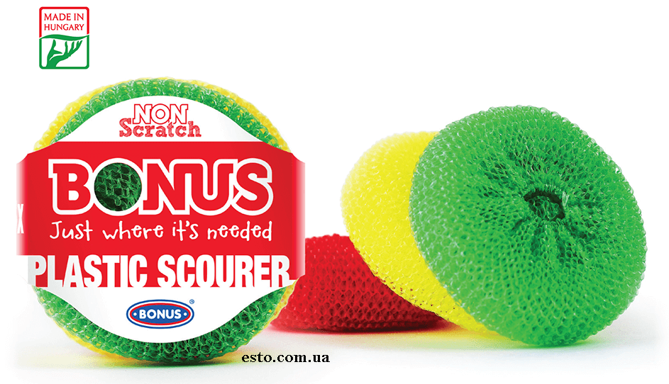 Шкребок пластиковий Bonus B095 Plastic Scrubber 3шт