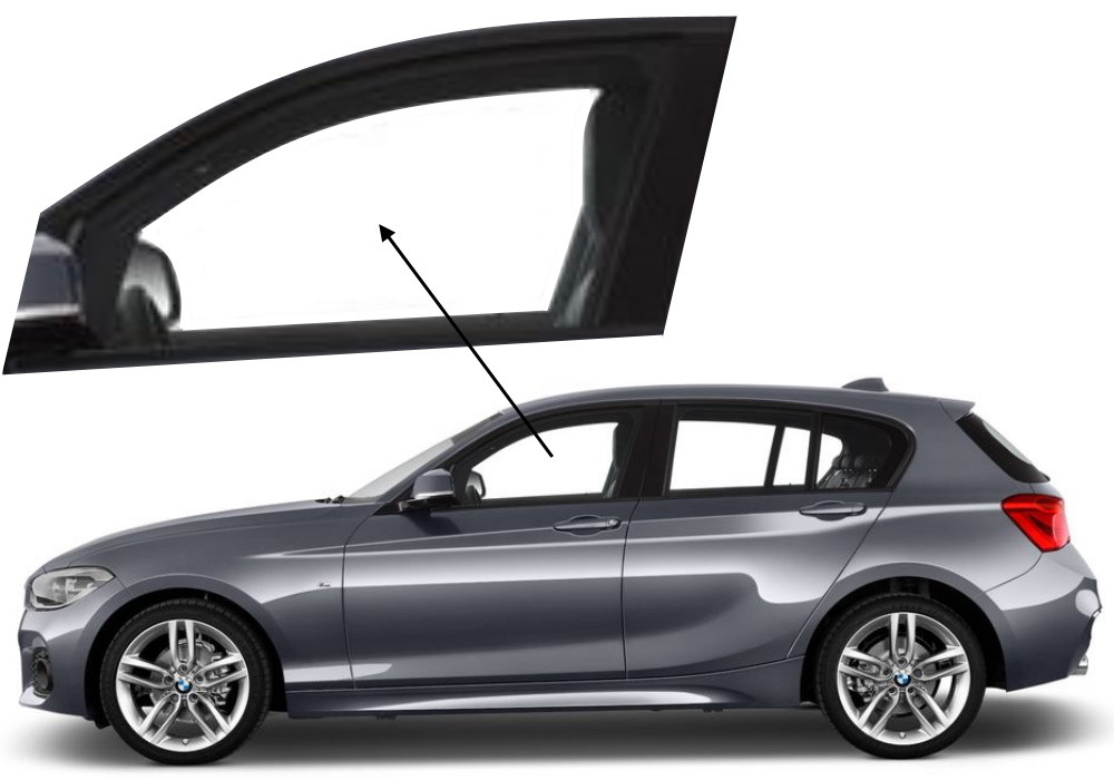Бічне скло BMW 1 F20 2011-2019 передніх дверей ліве