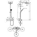 Душова система Hansgrohe Pulsify Showerpipe 260 24220670 чорний матовий, фото 5