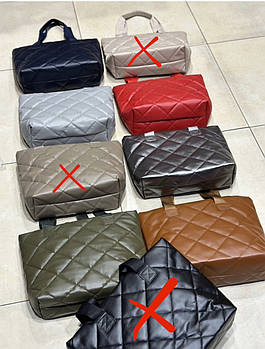 Сумка жіноча шоппер в клітинку на блискавці зі штучної шкіри в різних кольорах Dpolo