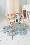 Мобіль підлоговий дерев'яний Дитячий Тренажер з підвісами іменний для Розвитку зі Стійкою з Вільхи, фото 2