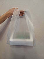 Пакет майка прозорий матовий 30 см x 45 см, фото 2