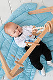 BabyGym: Мобіль підлоговий дерев'яний Дитячий Тренажер з підвісами іменний для Розвитку зі Стійкою з Вільхи, фото 2