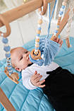 BabyGym: Мобіль підлоговий дерев'яний Дитячий Тренажер з підвісами іменний для Розвитку зі Стійкою з Вільхи, фото 5
