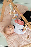 BabyGym: Мобіль підлоговий дерев'яний Дитячий Тренажер з підвісами іменний для Розвитку зі Стійкою з Вільхи, фото 9