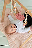 BabyGym: Мобіль підлоговий дерев'яний Дитячий Тренажер з підвісами іменний для Розвитку зі Стійкою з Вільхи, фото 7