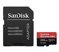 Карта памʼяті SANDISK 256 GB MICROSDXC UHS-I U3 EXTREME PRO+SD ADAPTER