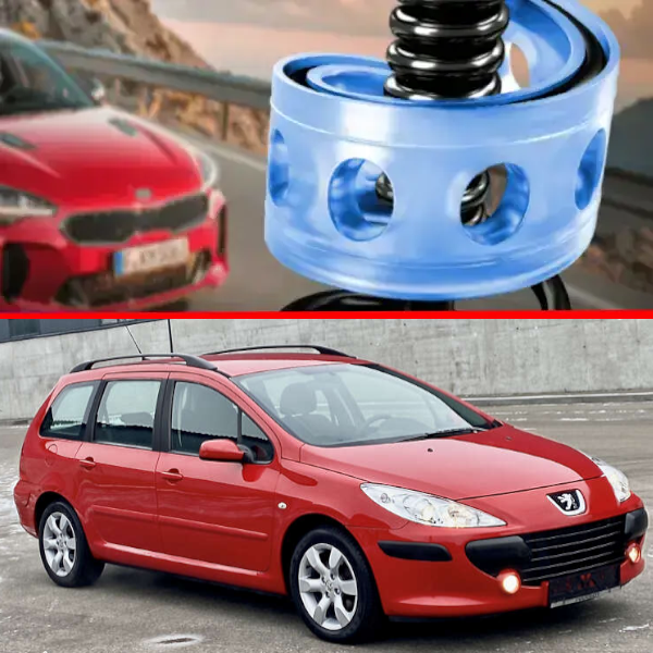 Автобафери силіконові на задні пружини Peugeot 307 2001-2008 (проставки, подушки пружини)