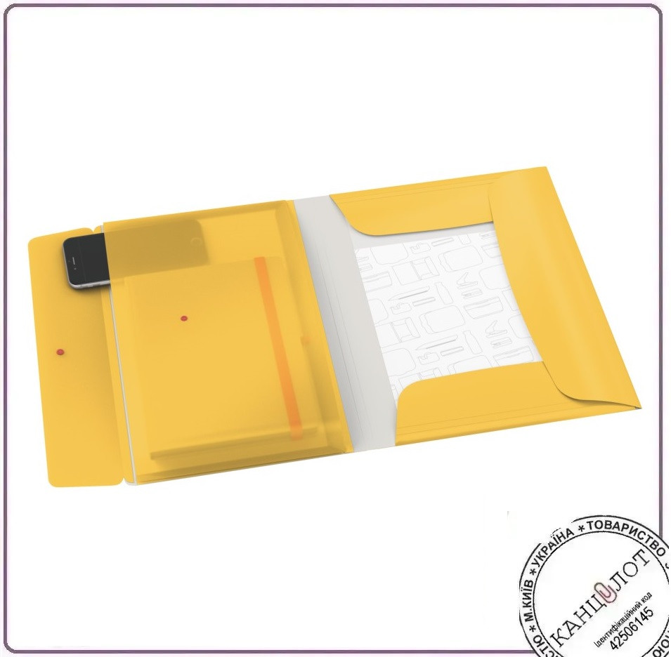 Папка на резинці LEITZ COSY з конвертом, жовта (4619-00-19), фото 1