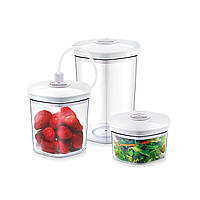 Набір вакуумних контейнерів CASO Vacuum Canister Set 3 шт + шланг з адаптером (1260)