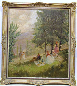 Картина Сніданок на траві Жан Вале кін. XIX століття Імпресіонізм