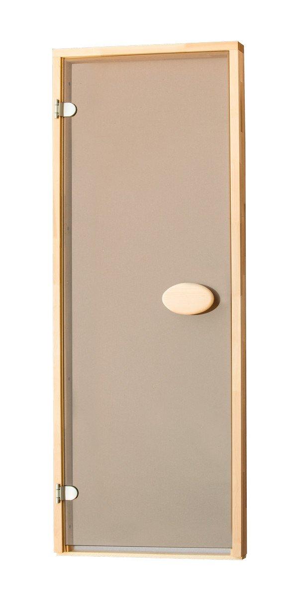 Двері для сауни 700х1900 колір бронза матова 6 мм