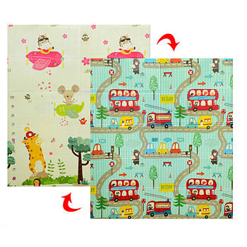 Дитячий ігровий двосторонній килимок 1.5x1,8 м товщина 0.8 см MR 0586-2 Бебіпол