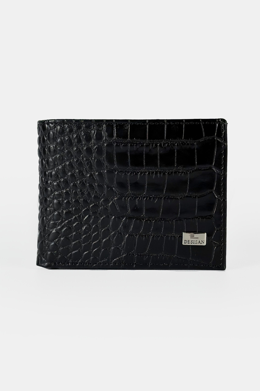 Шкіряний чоловічий гаманець із зажимом Desisan 226-11 чорний