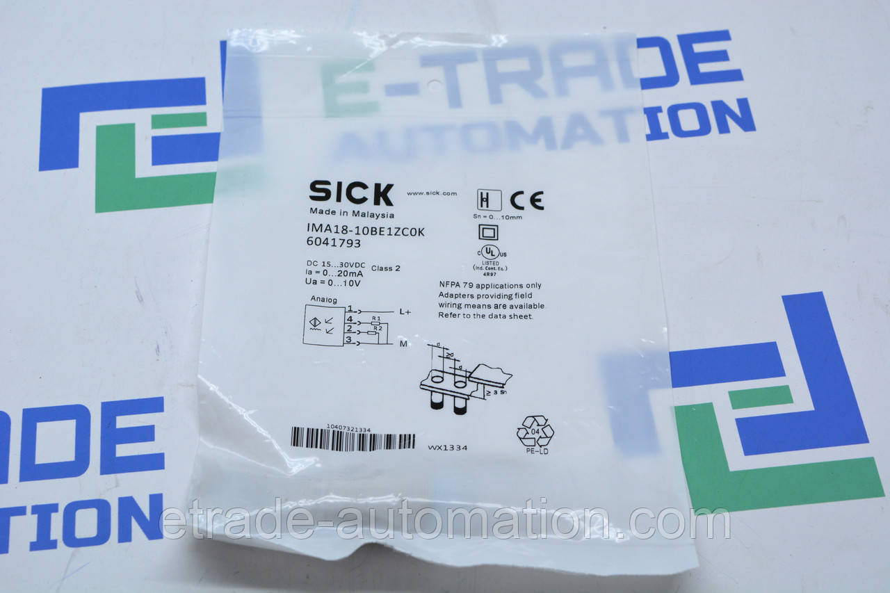 Індуктивний датчик Sick 6041793 IMA18-10BE1ZC0K, фото 1