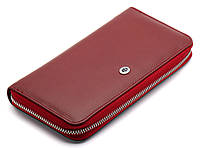 Темно-красный кошелек-клатч с ремешком на руку из натуральной кожи ST Leather ST45-2