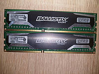 Комплект 8 GB(2*4GB)оперативная памятьCrucial Micron DDR3-1600 PC3-12800 Ballistix Sport (BLS4G3D1609DS1S00)