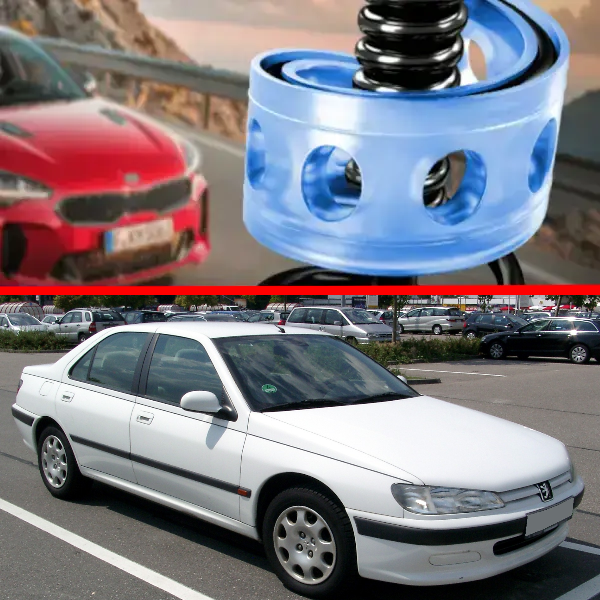Автобафери силіконові на передні пружини Peugeot 406 1995-2004 (проставки, подушки пружини)