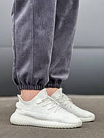 Мужские белые кроссовки 41-45 размер весна-лето стильные кроссовки для парня изи буст сетка топ качество
