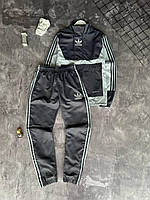 Мужской спортивный костюм Adidas серый весенний осенний Комплект Адидас анорак + штаны демисезонный (G)