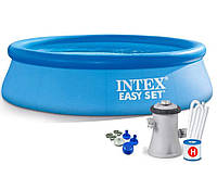 Надувной бассейн семейный 305х61см Intex Easy Set 28118 с фильтром-насосом (1250 л/час), 3077л