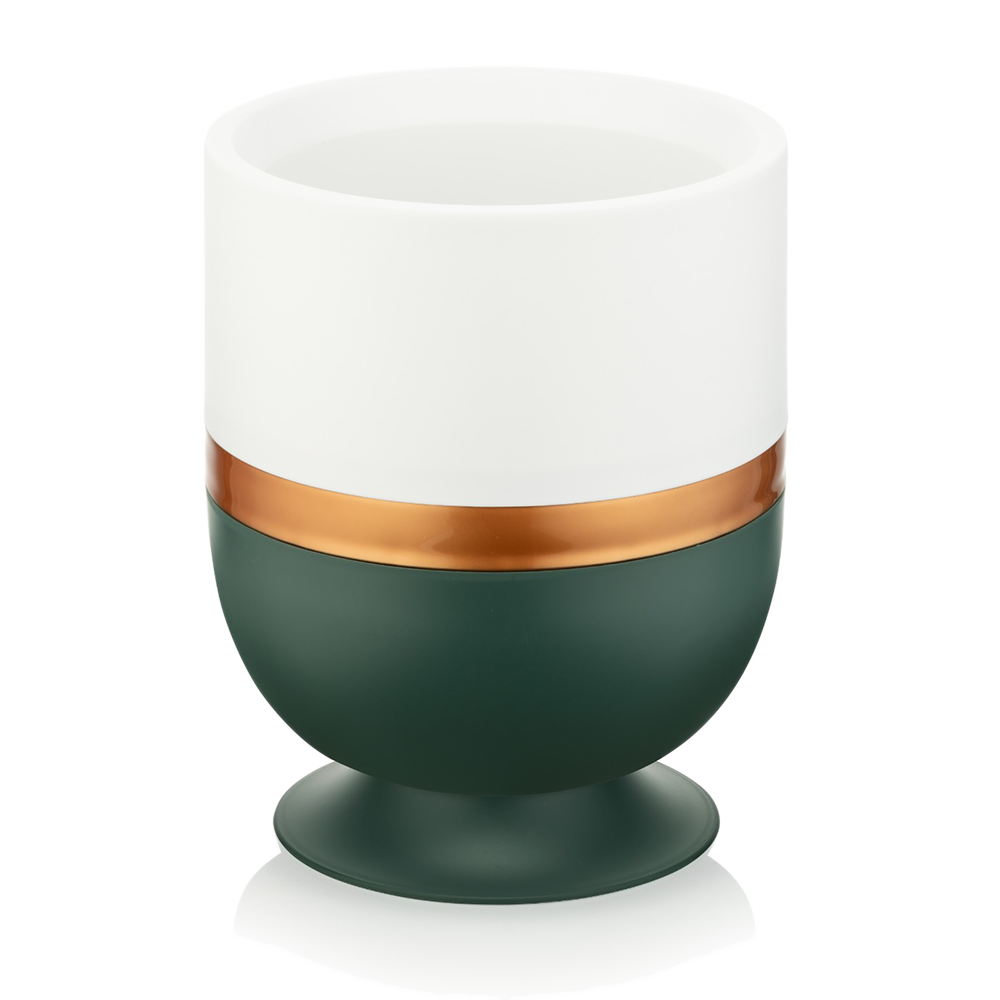 Горщик для квітів Ribbon 1,6 л овальний зелений-білий, фото 1