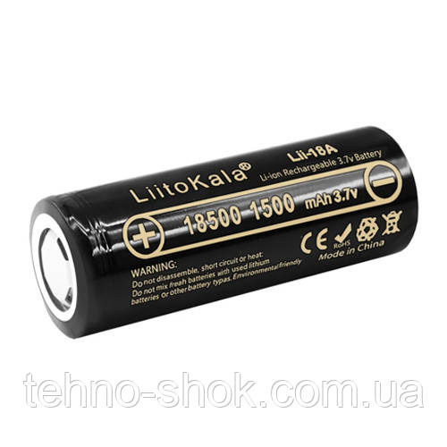 Акумулятор 18500, LiitoKala Lii-18A, 1500mah