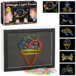 Оптична мозаїка з підсвічуванням 3D Magic Light Panel 888, 180 фішок / Світлова мозаїка / Дитяча мозаїка
