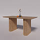 Дизайнерський прямокутний стіл "Моллі" з дерева ясен, фото 2
