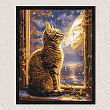 Картина за номерами Котик у космосі. Тварини 40*50 см Орігамі LW 3300, фото 8