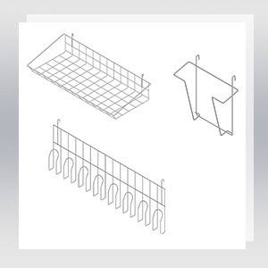 Полиці, кошики, кишені на сітку