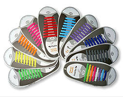 Шнурки силіконові зелені (16 штук)