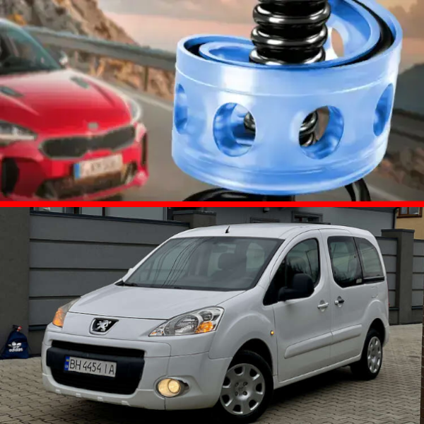 Автобафери силіконові на передні пружини Peugeot Partner II (B9) 2008-2011 (проставки, подушки пружини)