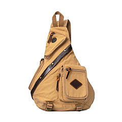 Рюкзак чоловічий Augur через плече бежевий арт.00092