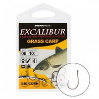 Крючок Excalibur Grass Carp Big Corn NS №1/0 (8шт.)