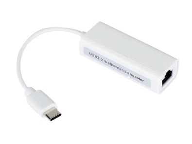 Мережевий адаптер USB-C to RJ-45 Fast Ethernet Lan на дроті 100Mb, фото 1