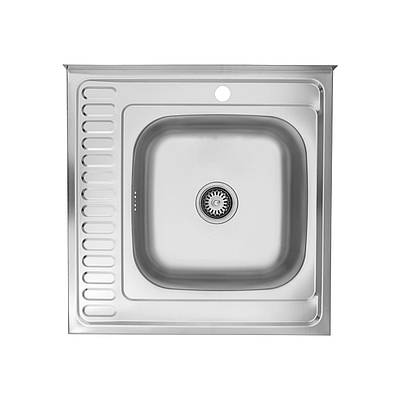 Сучасна мийка для кухні з нержавійки, харчової нержавіючої сталі AISI 201 WAL-S6060R-16-06N