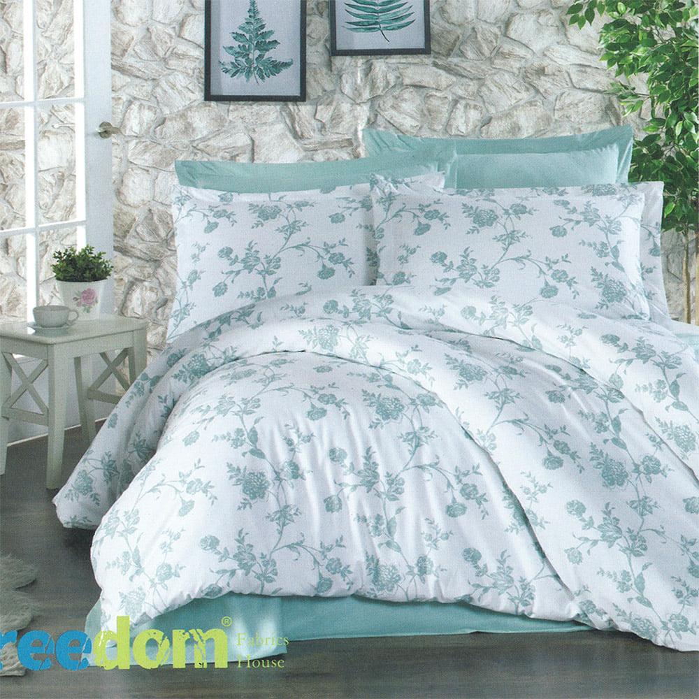 Ткань для постельного белья, бязь (хлопок) Нежность мятные цветы на ...