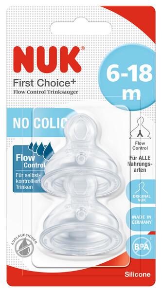Соска FirstChoice Plus силіконова, отвір L NUK 6-18 місяців