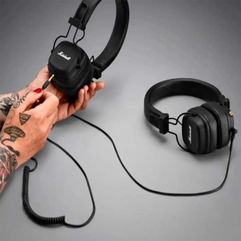 Беспроводные накладные Bluetooth наушники Marshall Major IV Headphones Черный - фото 6 - id-p2111397083