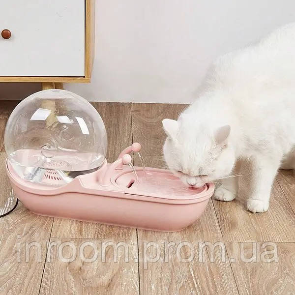 Автоматична поїлка для собак і котів у вигляді равлика (USB) (4.5 л ...