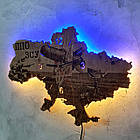 Дерев`янний настінний годинник з підсвіткою "ППО ЗСУ", фото 3