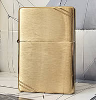 Зажигалка Zippo 240 Brushed Brass Vintage with Slashes