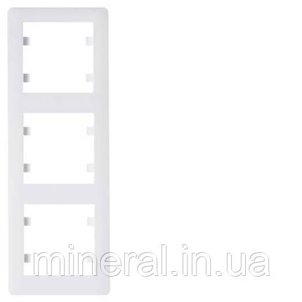 Рамка 3Х вертикальна Lumina-2, біла, Hager, (WL5130), фото 1