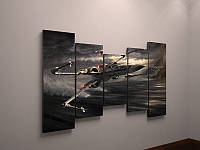 Настеный декор картина на полотні Зоряні війни Stars Wars 125х70 з 5 модулів