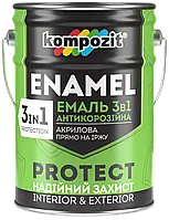 Kompozit Емаль антикорозійна 3 в 1 PROTECT Сірий 10