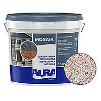 Декоративная силиконовая штукатурка "мозаика" Aura Luxpro Mosaik M10 (1мм), S126, 15кг