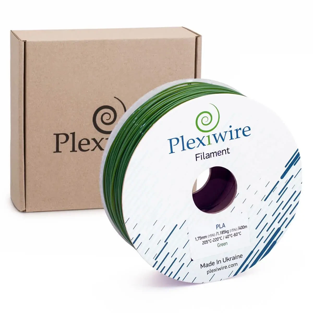 Plexiwire PLA пластик для 3D принтера зелений (300м/0,9 кг)