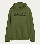 Толстовка з прикольним дизайном "DON'T TOUCH MY SOUL WITH DIRTY HANDS", фото 3